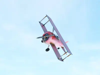 PLANE red  air craft 3D model