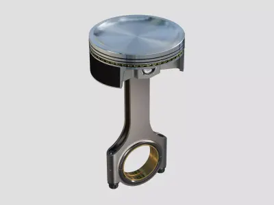 piston and connecting rod 3D model from CGTrader