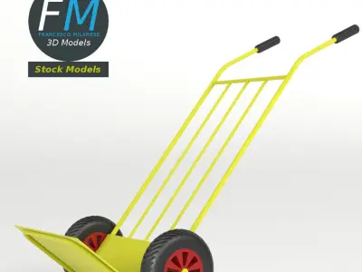 Parcel trolley sack truck 3D model