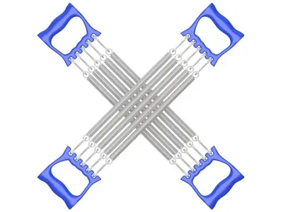 Spring Chest Expander Blue 3D model