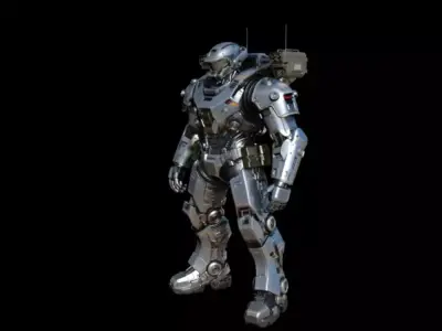 Steel mecha mecha warrior 3D model