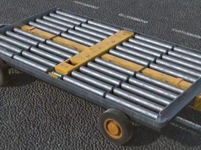 Airport Tug Trolley 3D model