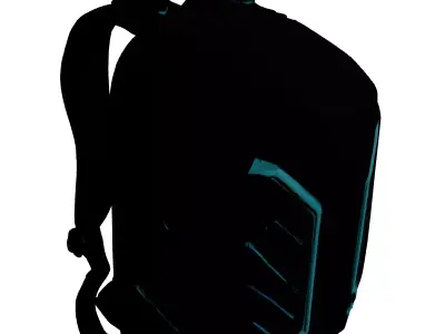 Futuristic Hard Shell Gaming Backpack 3D model