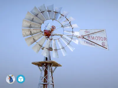 Collection WaterTower WindMill 3D Model Pack