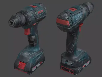 Bosch GSR Screwdriver Raw Scan 3D model