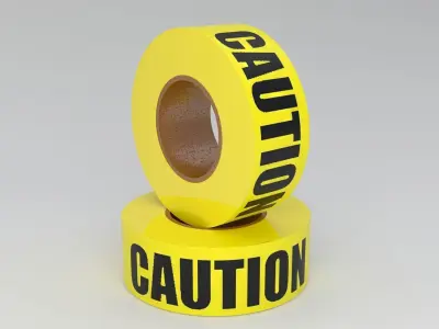 Caution Tape Collection 3D model