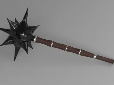 Spiked Head Mace Low-poly 3D model