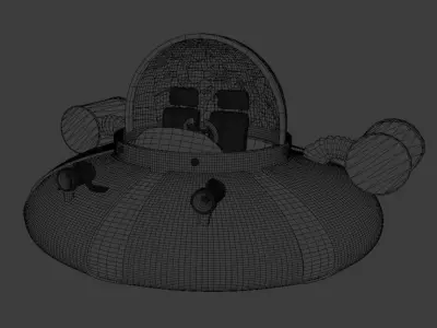 Rick and Morty spaceship 3D model purchase