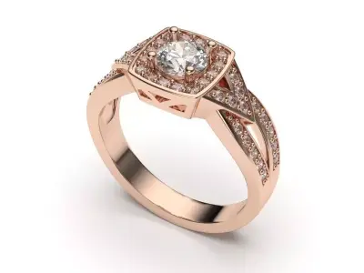  solitaire with ring sizes  8 part S49 3D print model