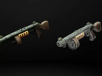 Stylized Weapons Pack v1 - UE5 Free low-poly 3D model