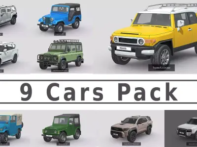 Legendary Low-Poly Off-Road Vehicle Pack