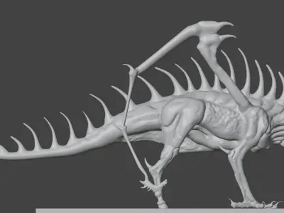 Cave Dragon monster sculpt 3D model