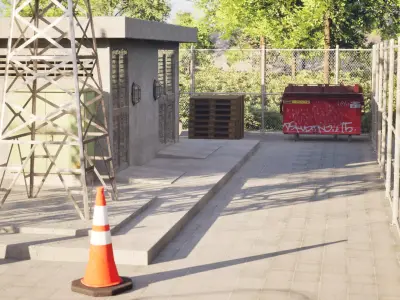 Electrical Substation Overview 3D model