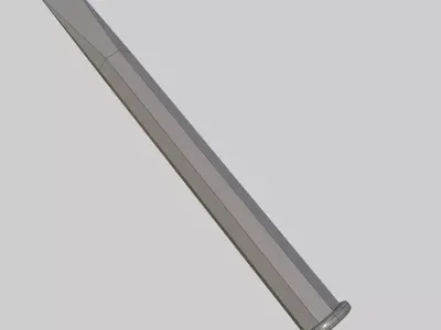 Flat Steel Chisel Low-poly 3D model