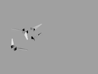 Propeller counter rotating in segments - diameter 560 mm 3D model