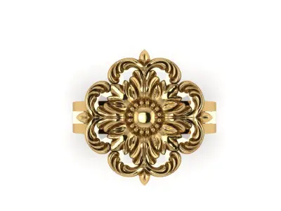 Flower Ring Design For Women  3D print model