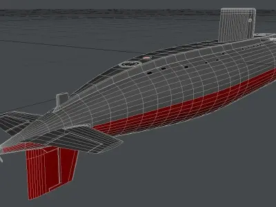 SSK Kilo class Low-poly 3D model