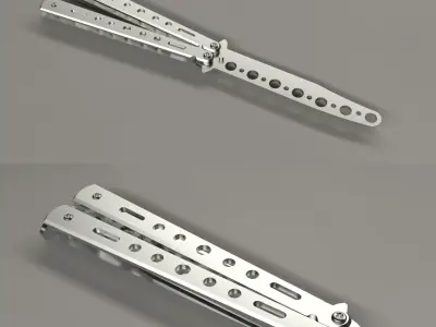 Training butterfly knife 3D print model