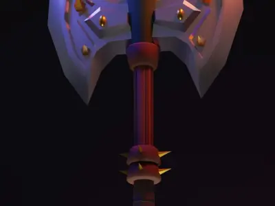 Axe low poly Low-poly 3D model order