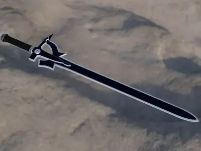 Elucidator Sword Low-poly 3D model