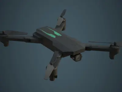 Quadcopter 1B Low-poly 3D model