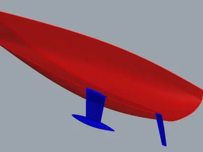 Sailship hull - editable 3D model