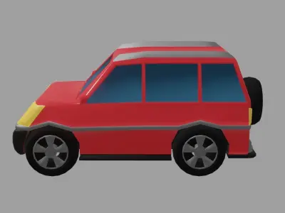 cartoon Car Free low-poly 3D model