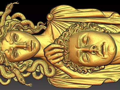 1 Medusa CNC Relief Model 3D print model