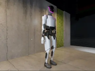 Tesla Optimus Gen 02 for Unity HDRP and URP  Low-poly 3D model