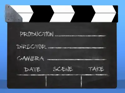 Film Clapper Low-poly 3D model