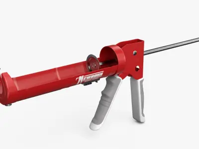 Newborn 930 GTD Drip Free Caulk Gun Red 3D model