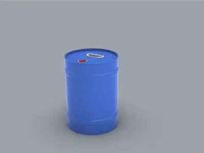 Chemical Liquid Barrel Low-poly 3D model