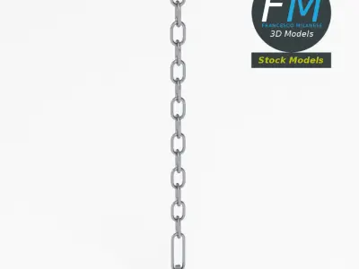 Hook and chain 3D model