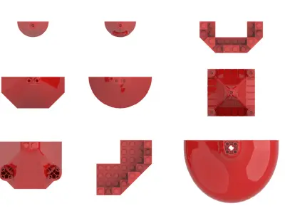 TwindBricks3D - 09 Building Roof collection 3D print model