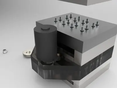 Screwing motor system mold cap 3D model