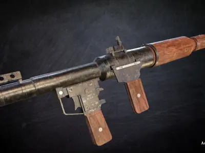 RPG 7 and PSO Scope Game Ready Asset Low-poly 3D model