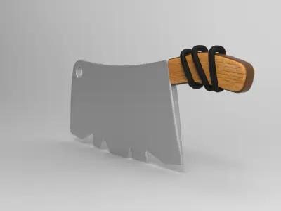 Chopping Knife Low-poly 3D model