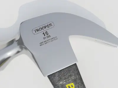 Claw Hammer 3D model 2