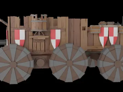 Medieval tank Free 3D model