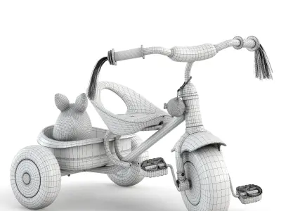 Bike childrens tricycle 3D model