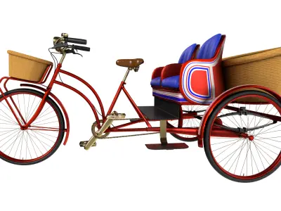 2person Classic Tricycle 3D model purchase