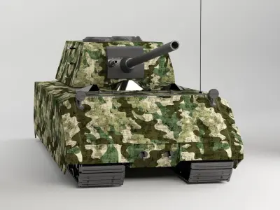 Panzer VIII Maus - German Tank Low-poly 3D model