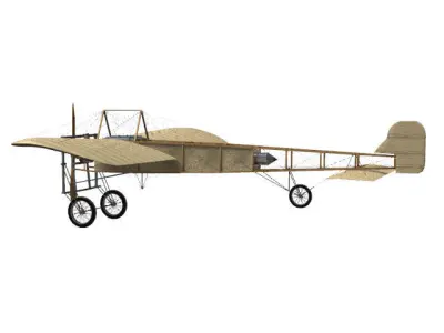 BleriotXI biplane 3D model