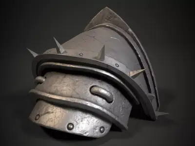 Armor with spikes Low-poly 3D model