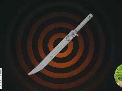 Cyberpunk Tactical Blade  Spear Collection 3D model