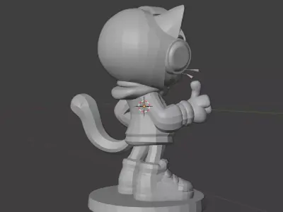 Cyber Cat Hoodie Collectible Figurine Free 3D print model