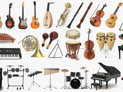 Musical Instruments Collection 9 3D model