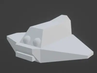 bird lowpoly spacecraft Free 3D model