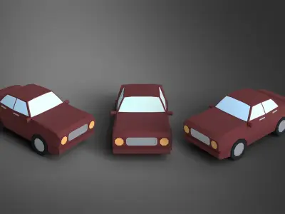 low poly cars Free low-poly 3D model by TreasureHunt