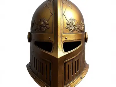 Medieval Helmets Pack 3D Models 